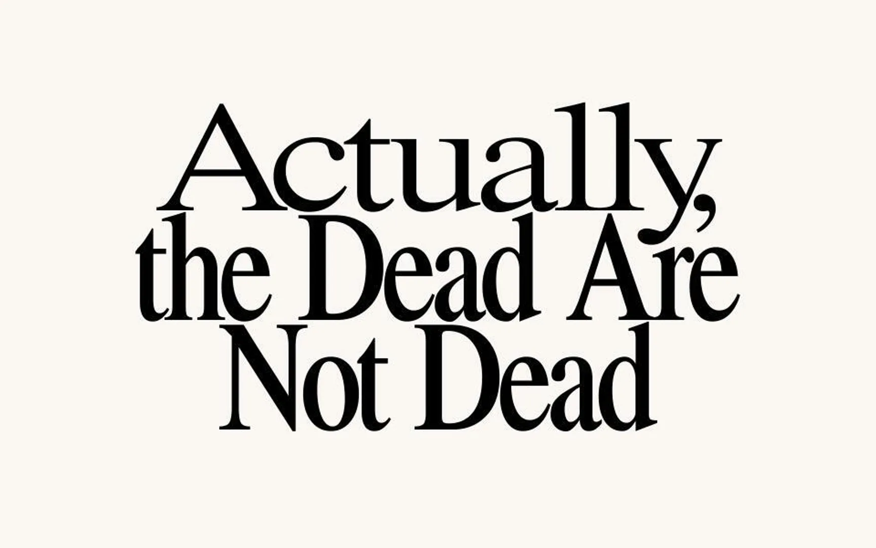 BA2019 Actually The Dead