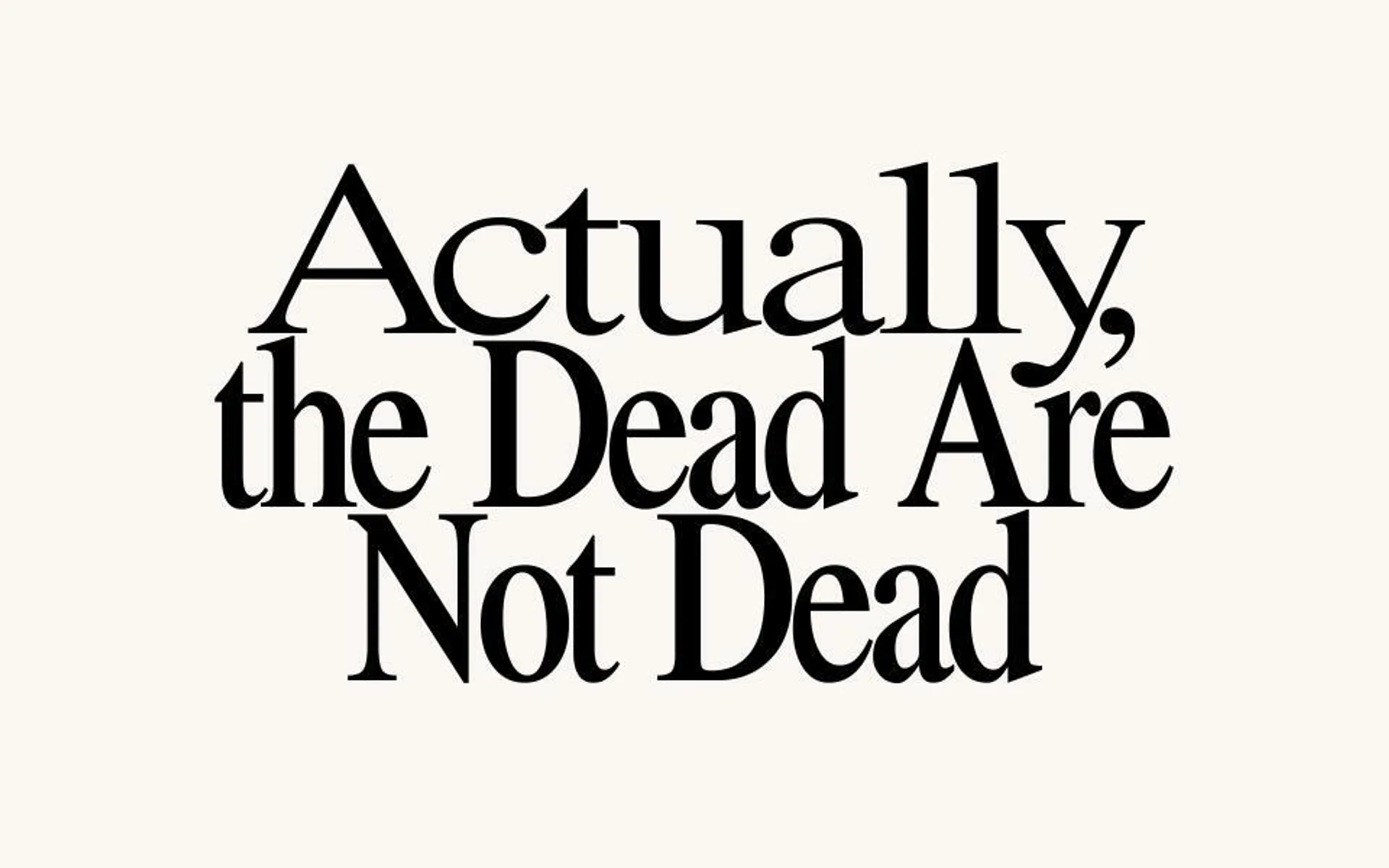 BA2019 Actually The Dead